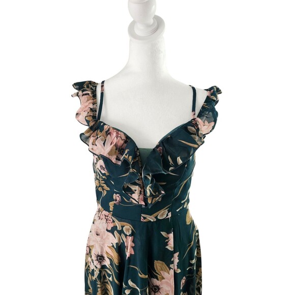 Cold Shoulder High Low Hem Allover Floral Dress - Picture 2 of 10